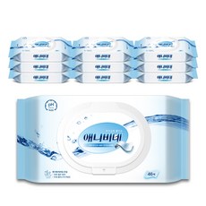 애니비데 화장실용 물티슈 캡형, 46매, 10개