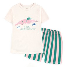 milkmilelolo 兒童膽小鱷魚家居服上下套裝