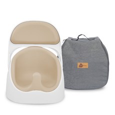 jellymom 幼兒用Wise Chair GoGo套組, 1套, 琥珀米色(Wise Chair), 灰色(提袋)