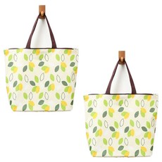 알로데 다채로운 접이식 쇼핑백, 01 화사네이처, 2개