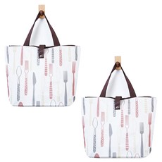 알로데 르뽀렘 휴대용 접이식 쇼핑백, 12 레드커틀러리, 2개