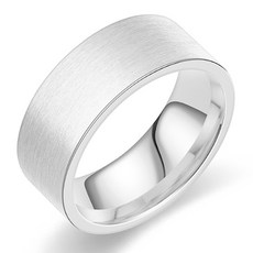 젤루나 써지컬 8mm 무광 볼드 플랫 평판 레이어드 반지 B-03