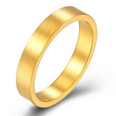 젤루나 써지컬 6mm 무광 볼드 플랫 평판 레이어드 반지 B-03