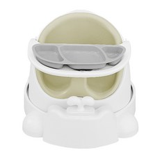 jellymom 幼兒用Wise椅+推車+吸附式餐盤組, 1組, 橄欖色(椅子）、灰色(盤子）