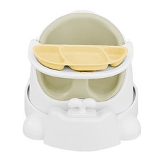 jellymom 幼兒用 Wise 餐椅 + 手推車 + 吸附式餐盤組合, 1套, 橄欖色(椅子), 黃色(餐盤)