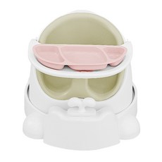 jellymom 幼兒用 Wise 餐椅 + 手推車 + 吸附式餐盤組合, 1套, 橄欖色(椅子), 嬰兒粉(餐盤)