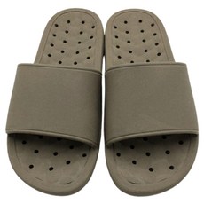 PVC 심플 베이직 라운드 욕실화, 브라운, 1개