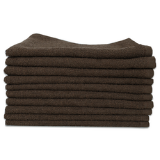 Draw Life 營業用加厚棉質咖啡廳抹布 栗色, 10個