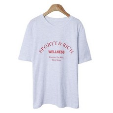 시크블랙 여성용 나오후 라운드넥 영문레터링 베이직 반팔 티셔츠 cpt12953k36