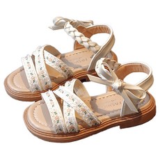 Yubli女童款Dodo綁帶扭結蝴蝶結涼鞋