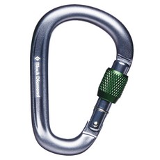 Black Diamond PearLock 螺旋鎖鉤環, 1個, 灰色