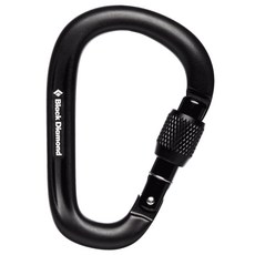 블랙다이아몬드 페어락 스크류게이트 카라비너, Black, 1개