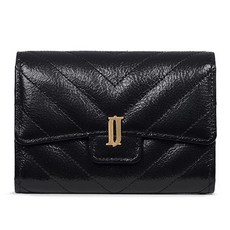 J.ESTINA MIGNON翻蓋卡夾錢包 JSNCSF4BS362BK010+購物袋組