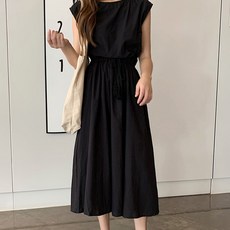페이퍼먼츠 데일리 민소매 허리 스트링 통기성 심플 원피스 22190