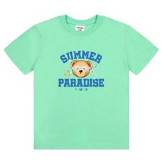 뉴욕꼬맹이 아동용 통기성 테디아일랜드 NY 반팔 티셔츠 T133