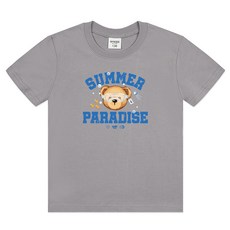 뉴욕꼬맹이 아동용 통기성 테디아일랜드 NY 반팔 티셔츠 T133