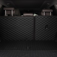 메이튼 차량용 트렁크 매트 분리형, 테슬라 Y 2021.5~분리형 7p, 블랙