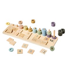Modern House 木質玩具數字拼圖教具組 多功能, 1組
