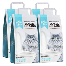 헬로키튼 벤토나이트 고양이 모래, 7kg, 4개, 오션향