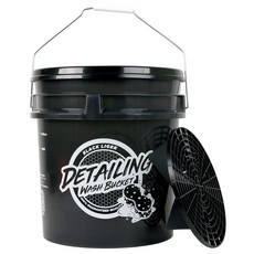 黑獅虎 精緻洗車桶 + 隔砂網 + 桶蓋套組, 半透明灰色 + 黑色隔砂網 + 黑色桶蓋, 18L