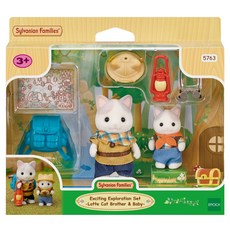 EPOCH Sylvanian Families 森林家族 踏上探險旅程的拿鐵貓兄妹公仔套組 5763, 1套