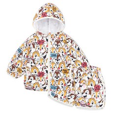 milkmile Disney童款奇奇蒂蒂滿版圖案連帽外套+短褲套裝
