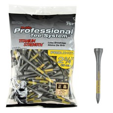 Pride GolfTee PTS 鈦金屬強度 75p, 銀色 + 黃色