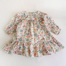 여아용 공주 퍼프소매 원피스