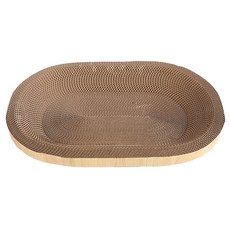 MrChuchu 橢圓形貓抓板 平板型, 1個, 木質