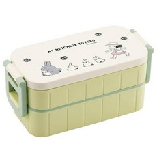 Skater 三麗鷗印花便攜式2層便當盒 600ml+筷子組 YZW3AG, 1組, 龍貓