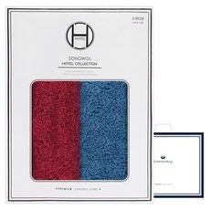 Songwol 松月 HOTEL COLLECTION 素色洗臉毛巾 170g 30支精梳棉 + 提袋, 隨機出貨, 2個