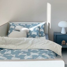 FRAMBOISE 幼兒用 Kring Rabbit 60支紗鋪棉被, 貝兒藍