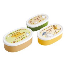 Skater 便攜式圓形便當3件組 SRS3SAG, MyNeighbor, 1套