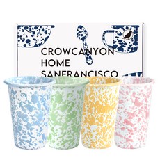 크로우캐년홈 텀블러 400ml x 4종 세트, 베이비블루, 민트, 옐로우, 핑크마블, 1세트