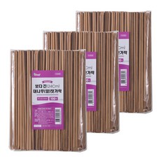 Livingwell日式比筷子長的碳化竹筷, 3個, 100個