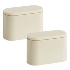 DALPAENGI LIVING FUBEL DE MAMAN 一鍵式迷你垃圾桶 2L 2入, 奶油白