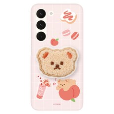 유스픽 뽀글곰돌 디저트 아크릴 톡톡 하드 휴대폰 케이스
