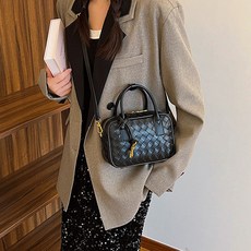 소리달 여성용 볼카 가죽 경량 손잡이 숄더 크로스백