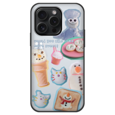 스메르 푸드 콜라주 카드수납 마그네틱 범퍼 휴대폰 케이스