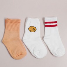 키즈퓨처 아동용 스포링 중목 양말 F 3종 세트