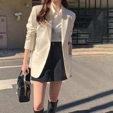 어나더TWEE 여성용 델티오 싱글 자켓 tjk0376