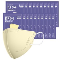 리벤스 에버퓨어 새부리형 황사방역마스크 특대형 KF94, 5개입, 20세트, 베이지