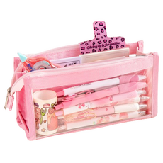 QueenCo 鉛筆盒 6格, 粉紅色, 1個