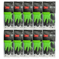 3M 彩色防滑手套 S, 綠色, 10套
