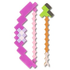 我的世界玩具武器劍商品鑽石變身劍+鎬紫色弓套裝, 紫色