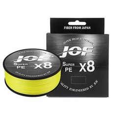 JOF 8股超級PE釣魚線, 1個, 黃色