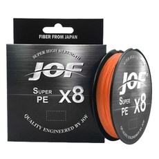 JOF 8합사 슈퍼 PE 낚시줄, 오렌지, 1개