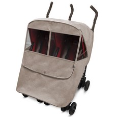 Manito Melange孩童雙人推車防風罩, 淺褐色