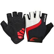 Giyo G11 凝膠緩衝11襯墊自行車手套 雙手套組, 紅色, 1套