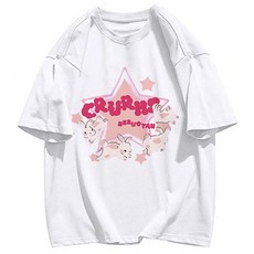 레몬소울 여성용 디타 프린팅 반팔 티셔츠